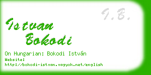 istvan bokodi business card
