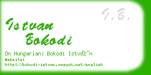 istvan bokodi business card